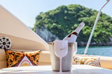 Champagne on yacht deck